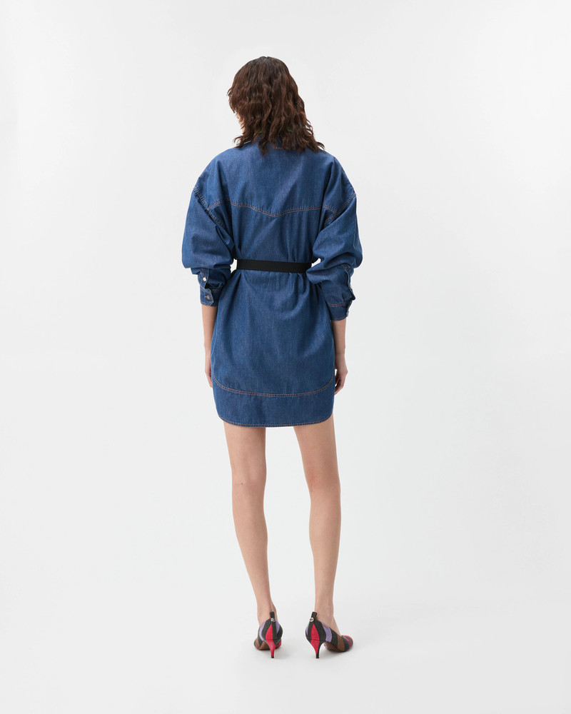Chambray Denim Mini Dress 3