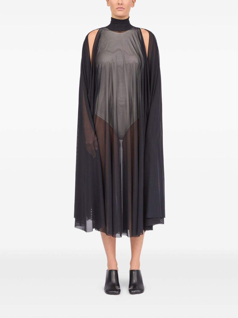 semi sheer maxi dress - 2