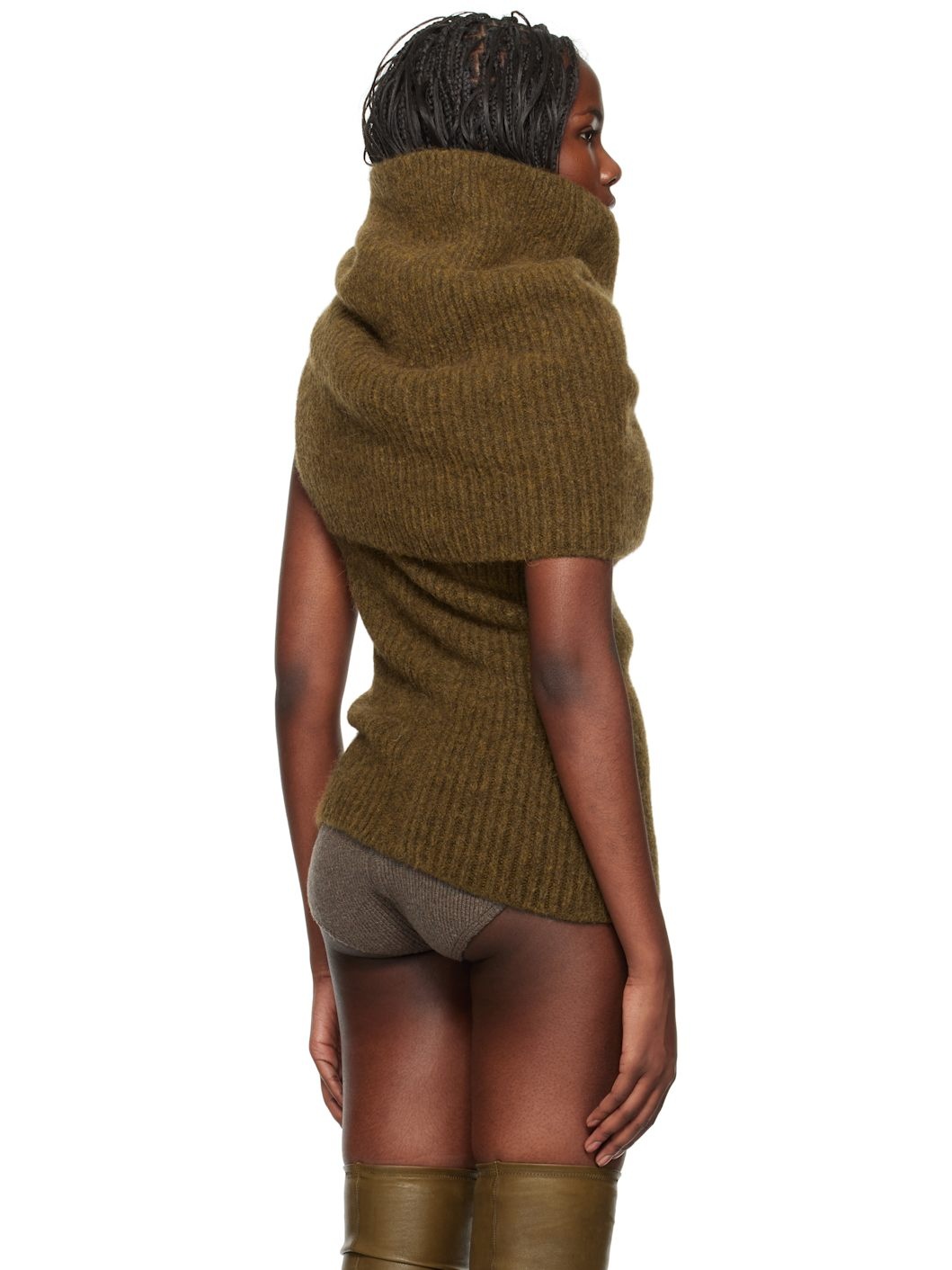 Tan Porterville Dbl Banded Turtleneck - 3