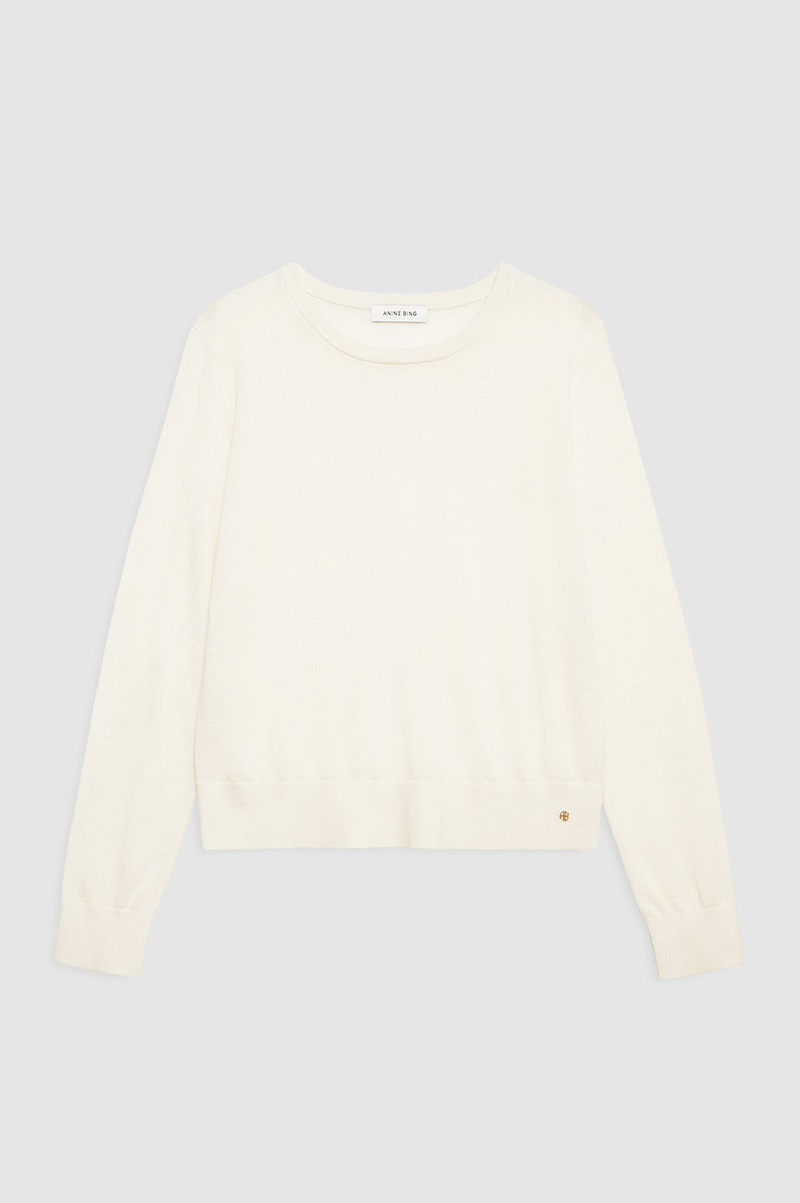Moni Crop Sweater - Ivory 1
