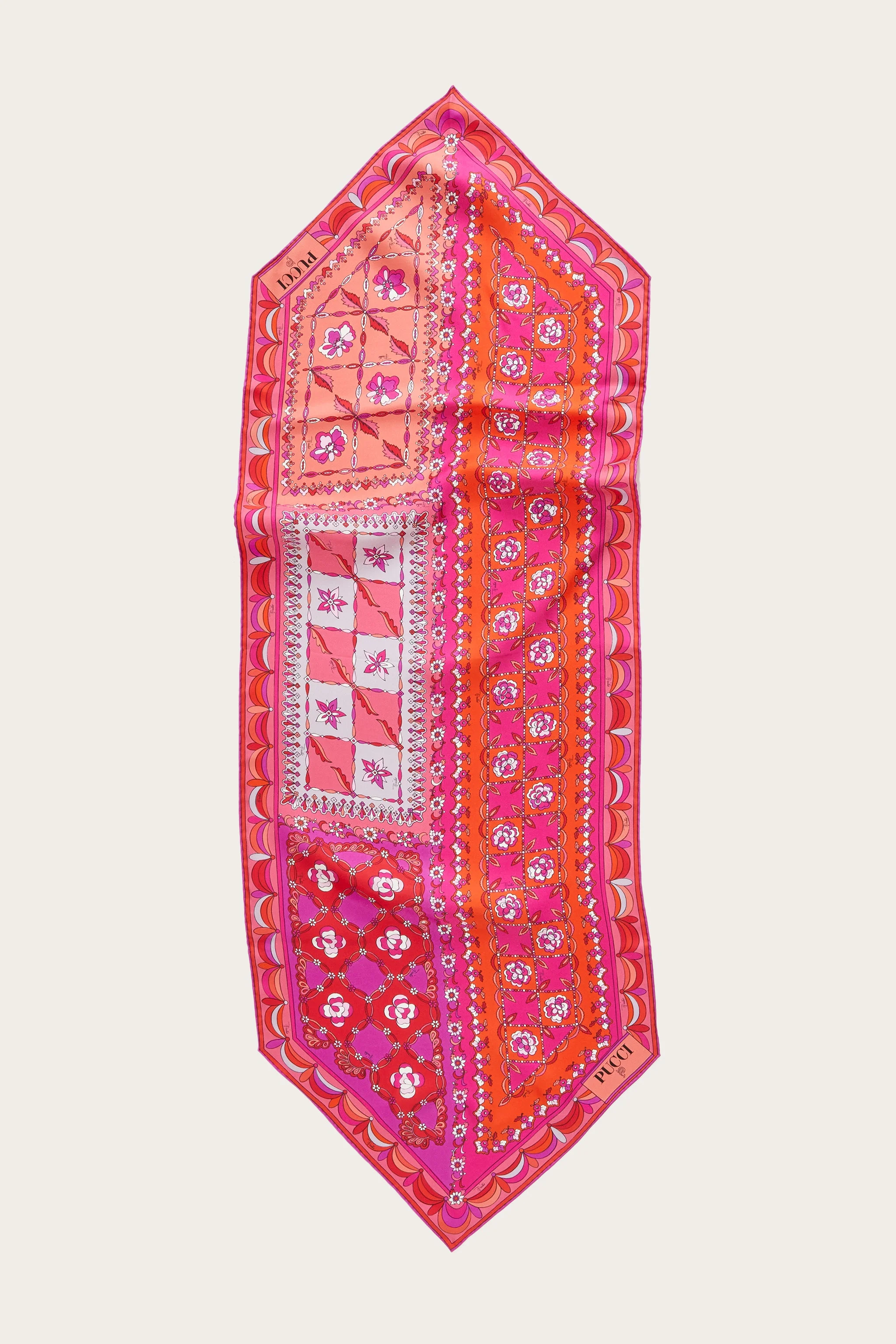 MIXED PRINT SILK LOSANGE - 1