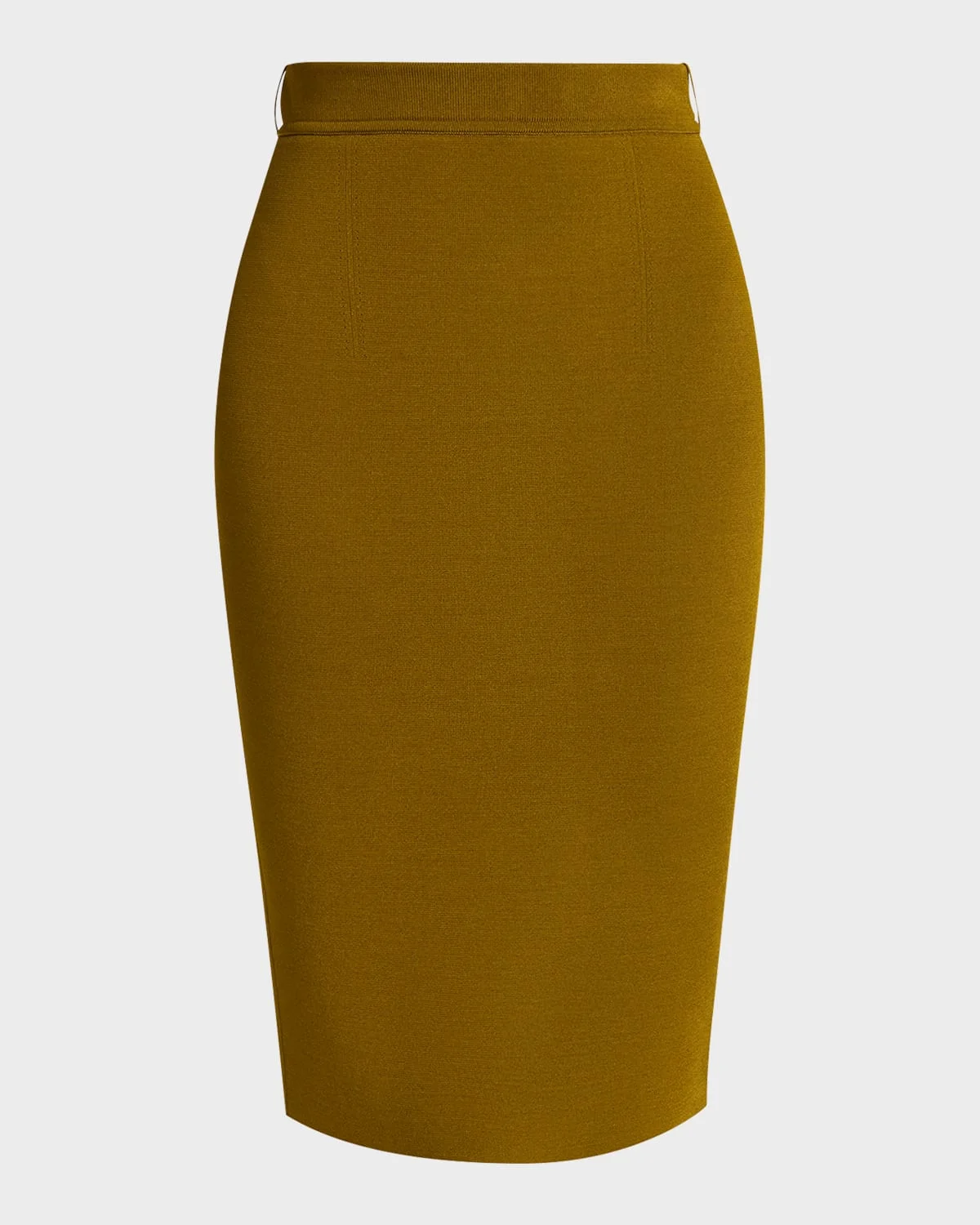 Knit Knee-Length Pencil Skirt - 1