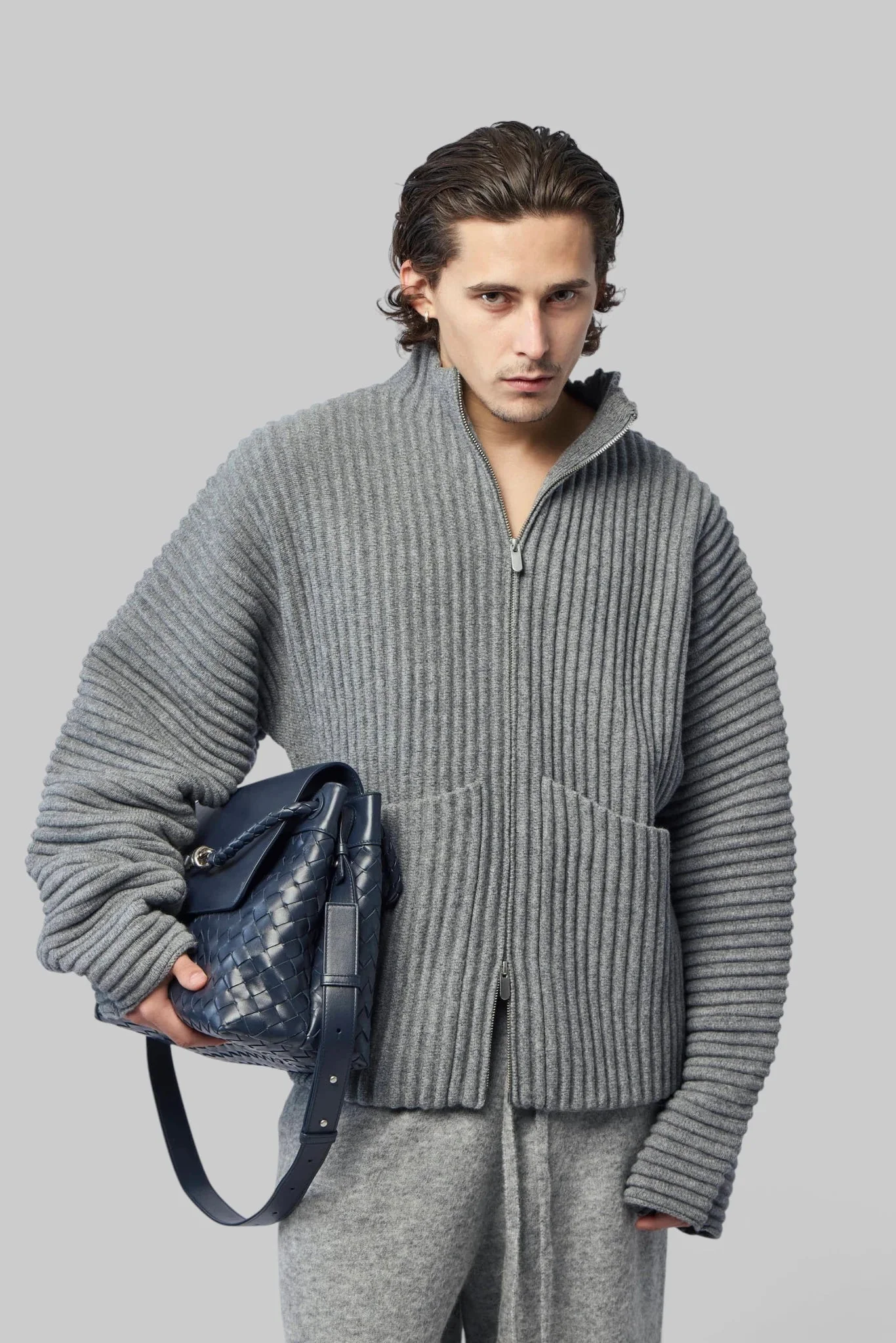 Knitted Mens Sweatshirt - 1