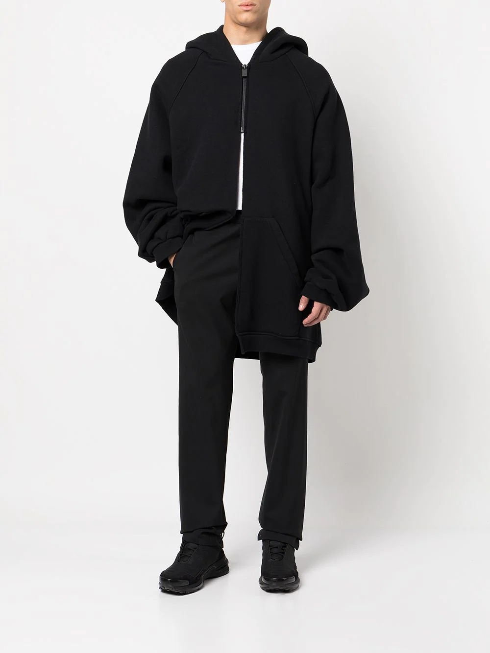 oversized zip-front hoodie - 2