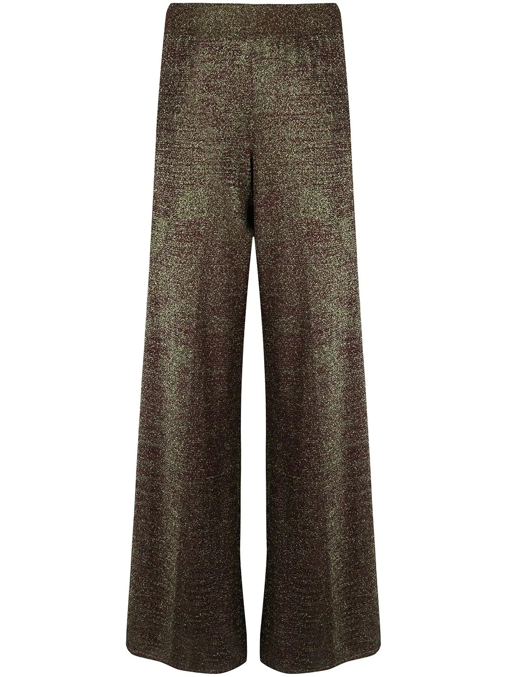 knitted flared trousers - 1