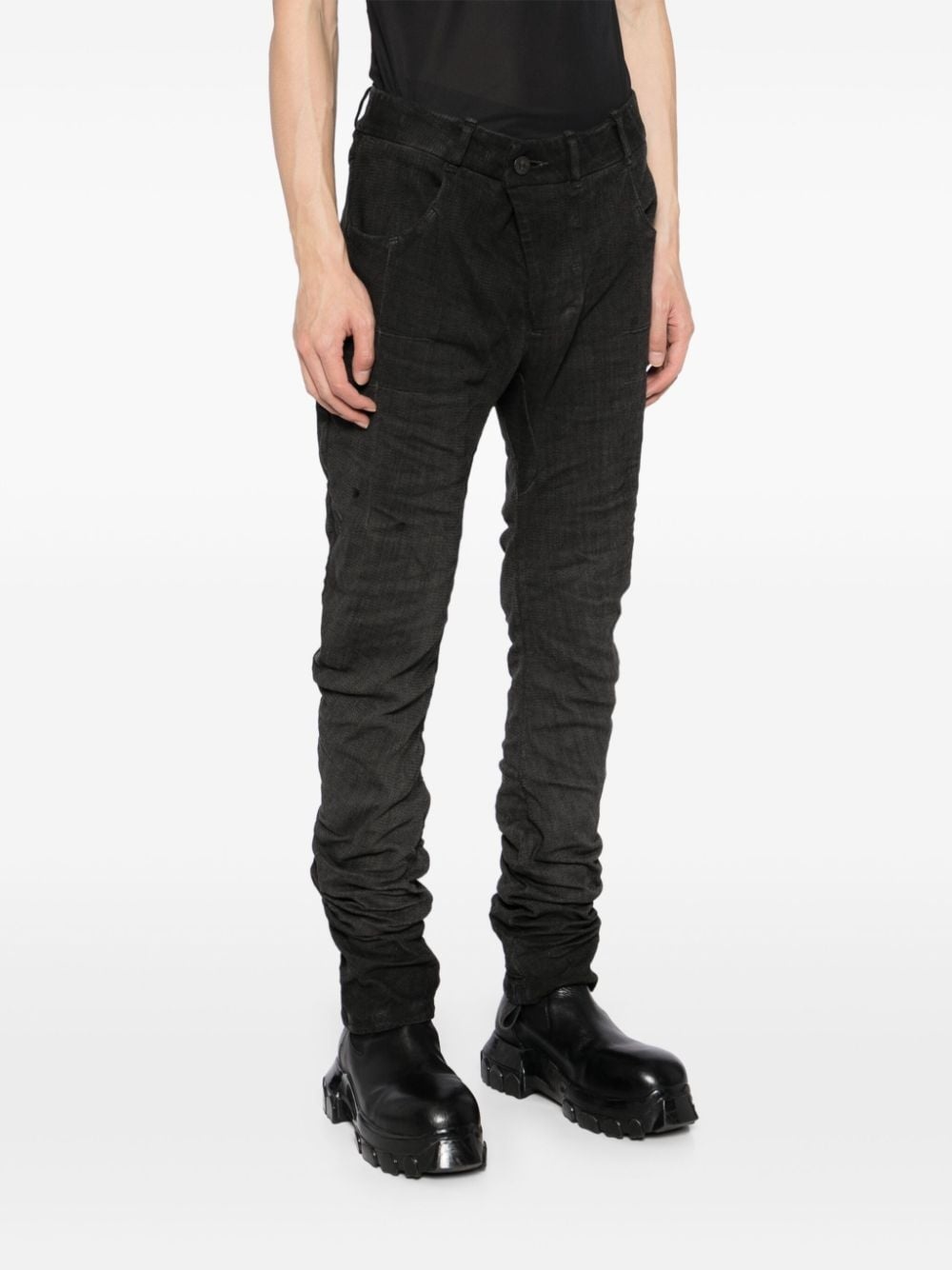 moulded drop-crotch trousers - 3