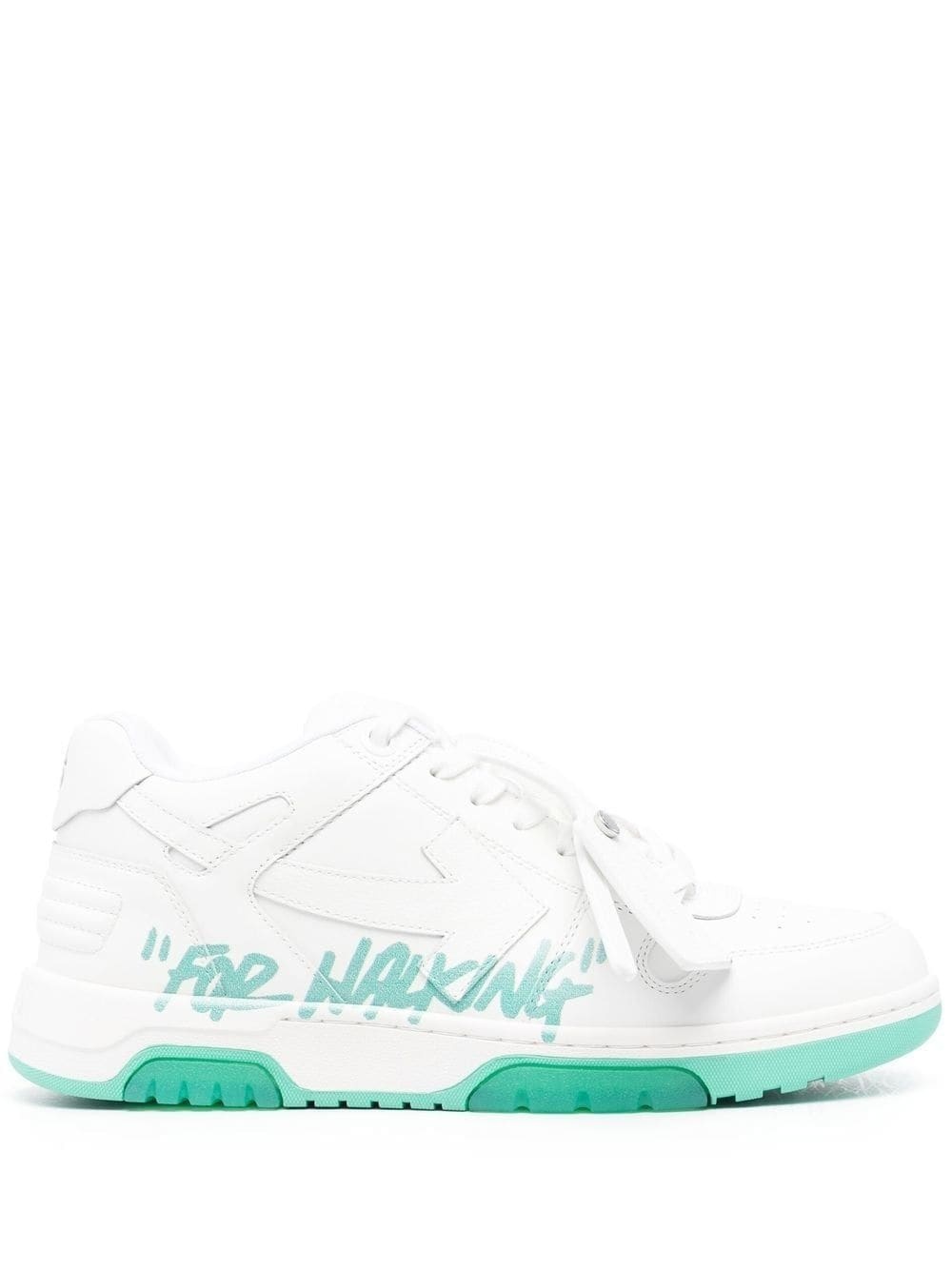 slogan-print lace-up sneakers - 1