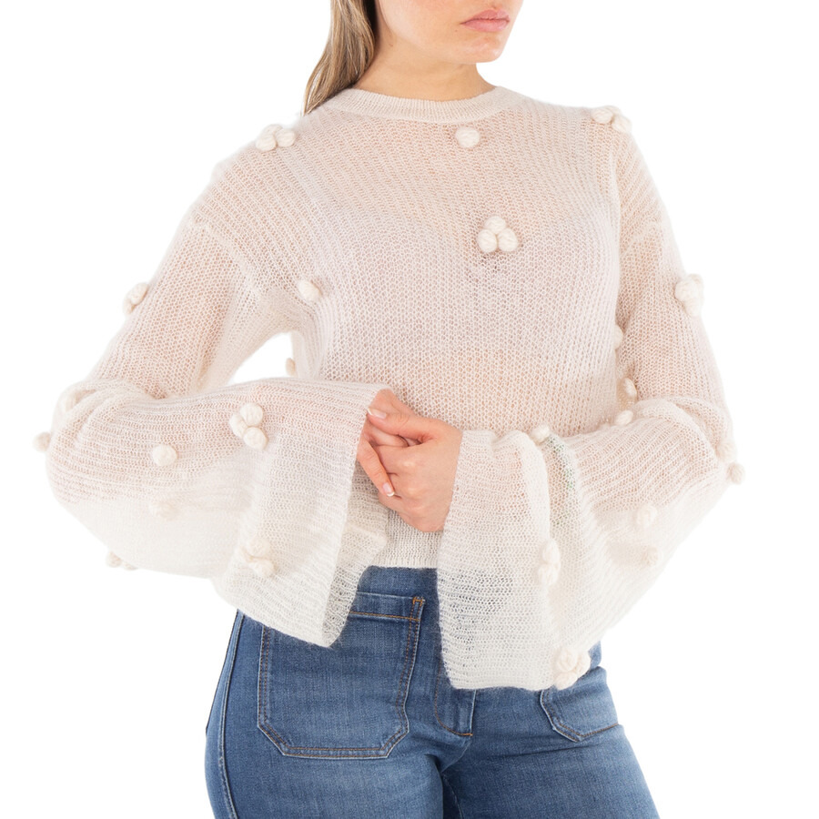 Rotate Ladies Egret Light Knit LS Sweater - 3