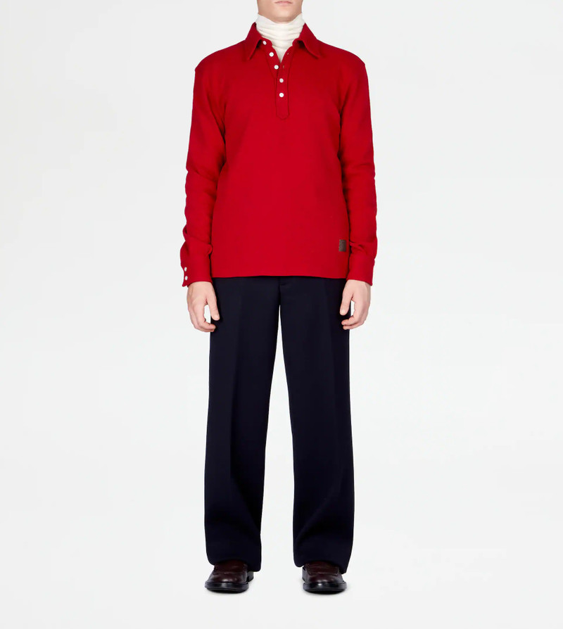 SHIRT IN MIXED WOOL - RED 4