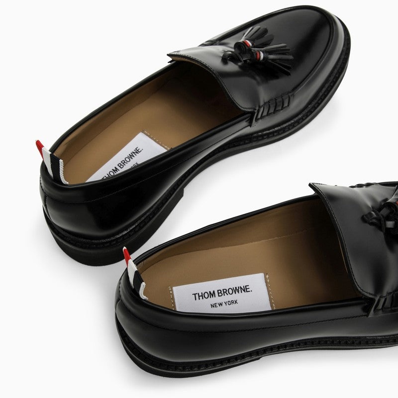 Thom Browne Black Leather Moccasin With Tassels Men - 5
