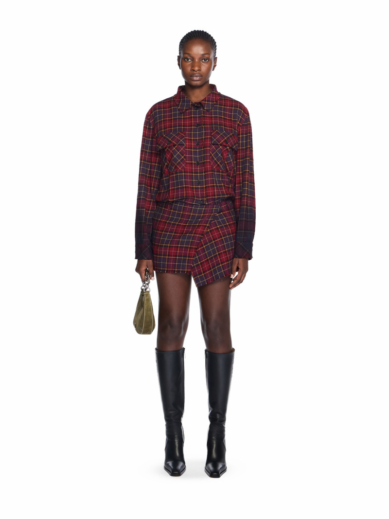Off-White Check Flannel Arrow Dress outlook