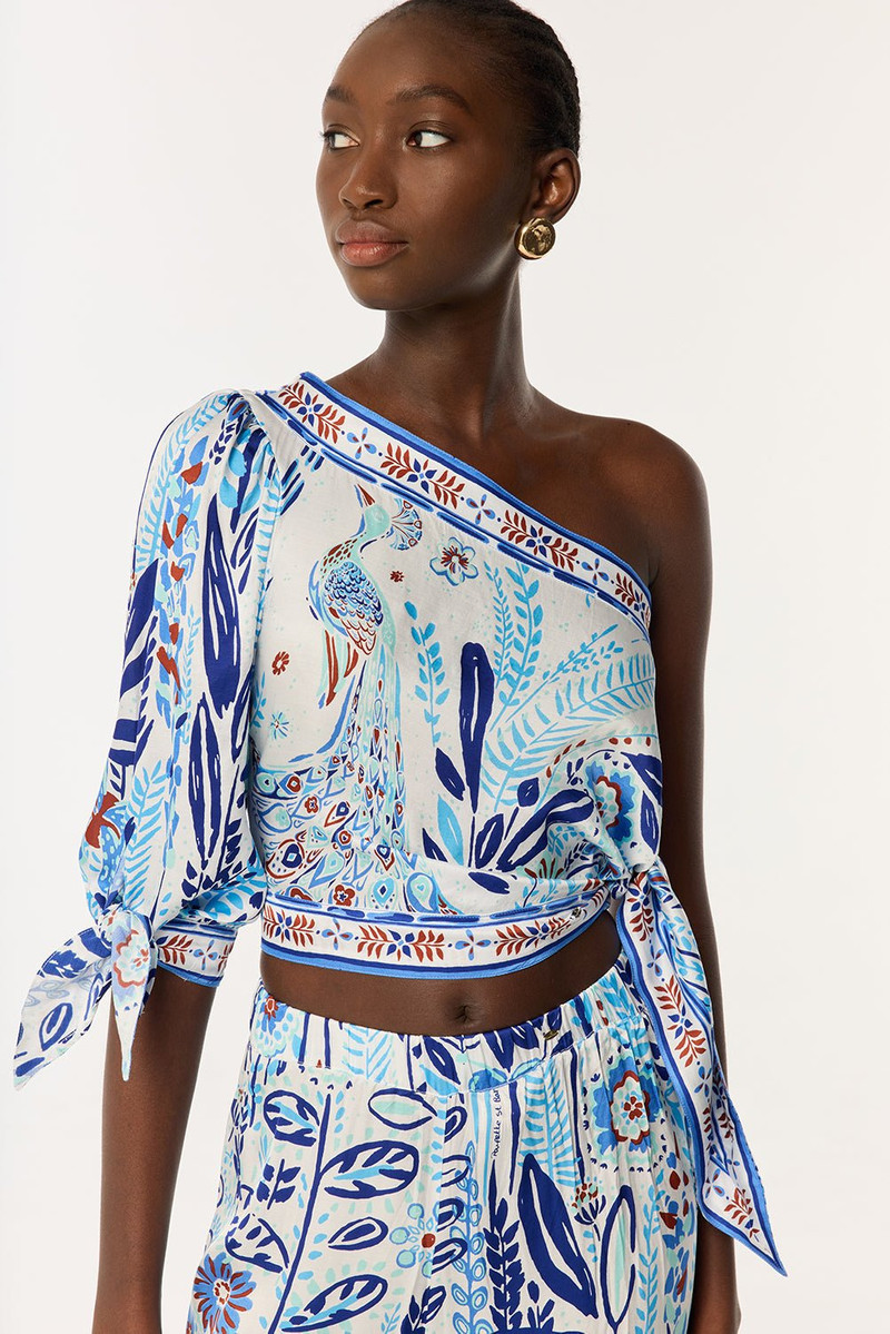 Blouse Cecile - Blue Plum Bird Small 1