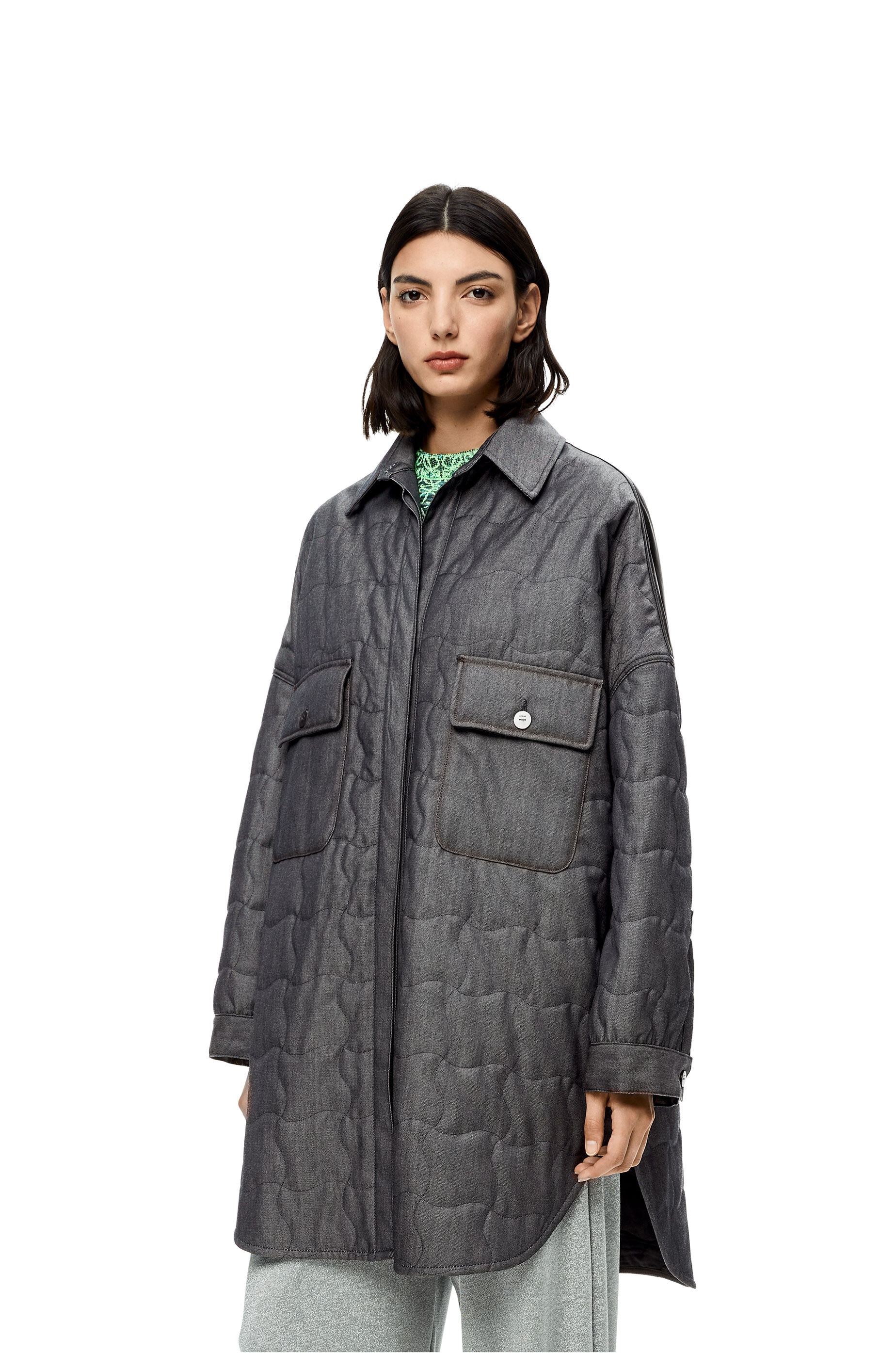 Oversize quilted jacket in cotton - 3