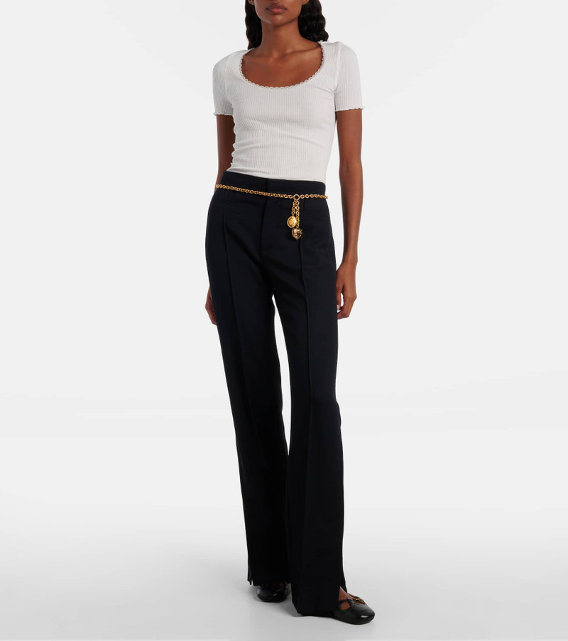 Chloé Virgin wool gabardine flared pants outlook