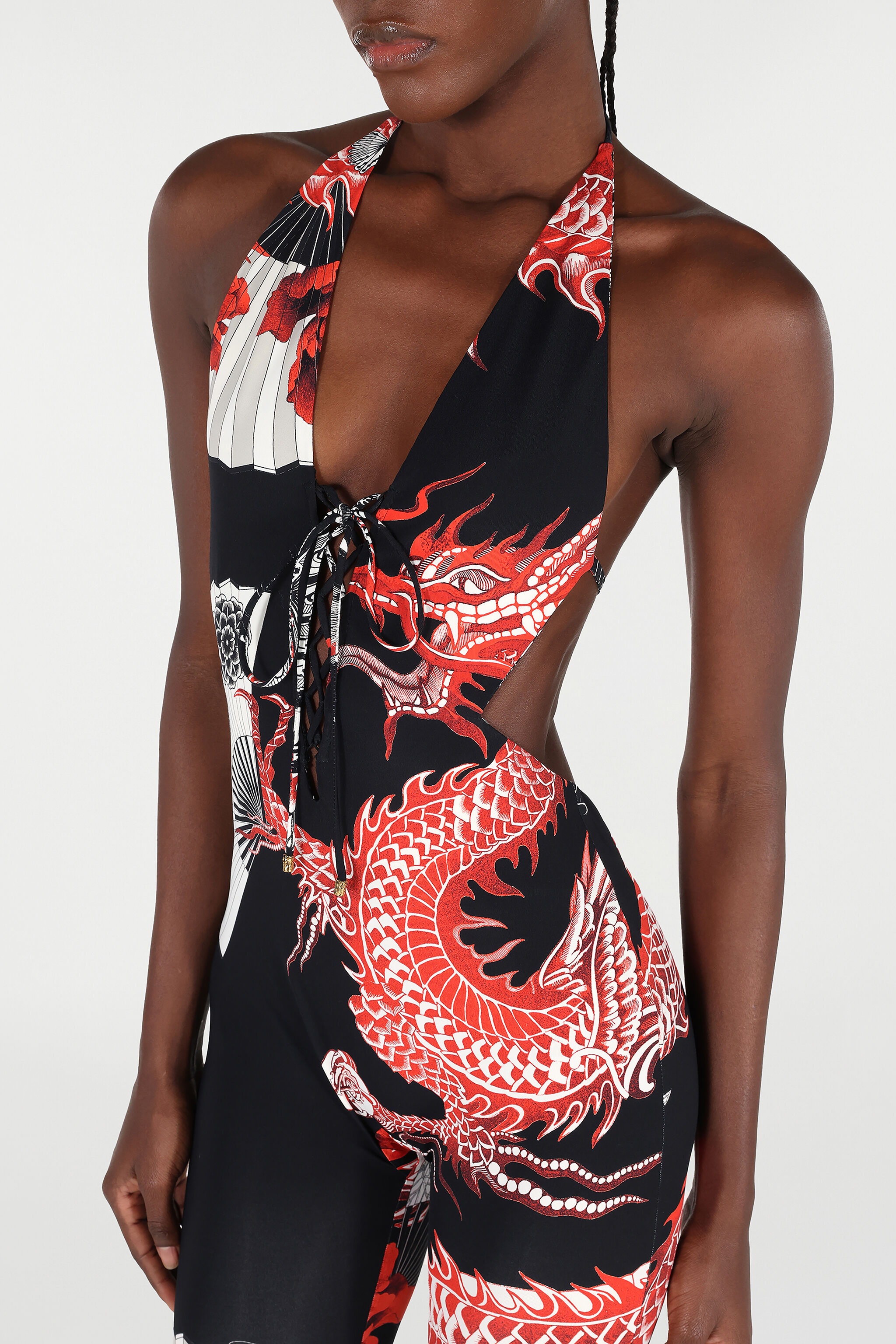 Jumpsuit With All-Over Dragon - 7