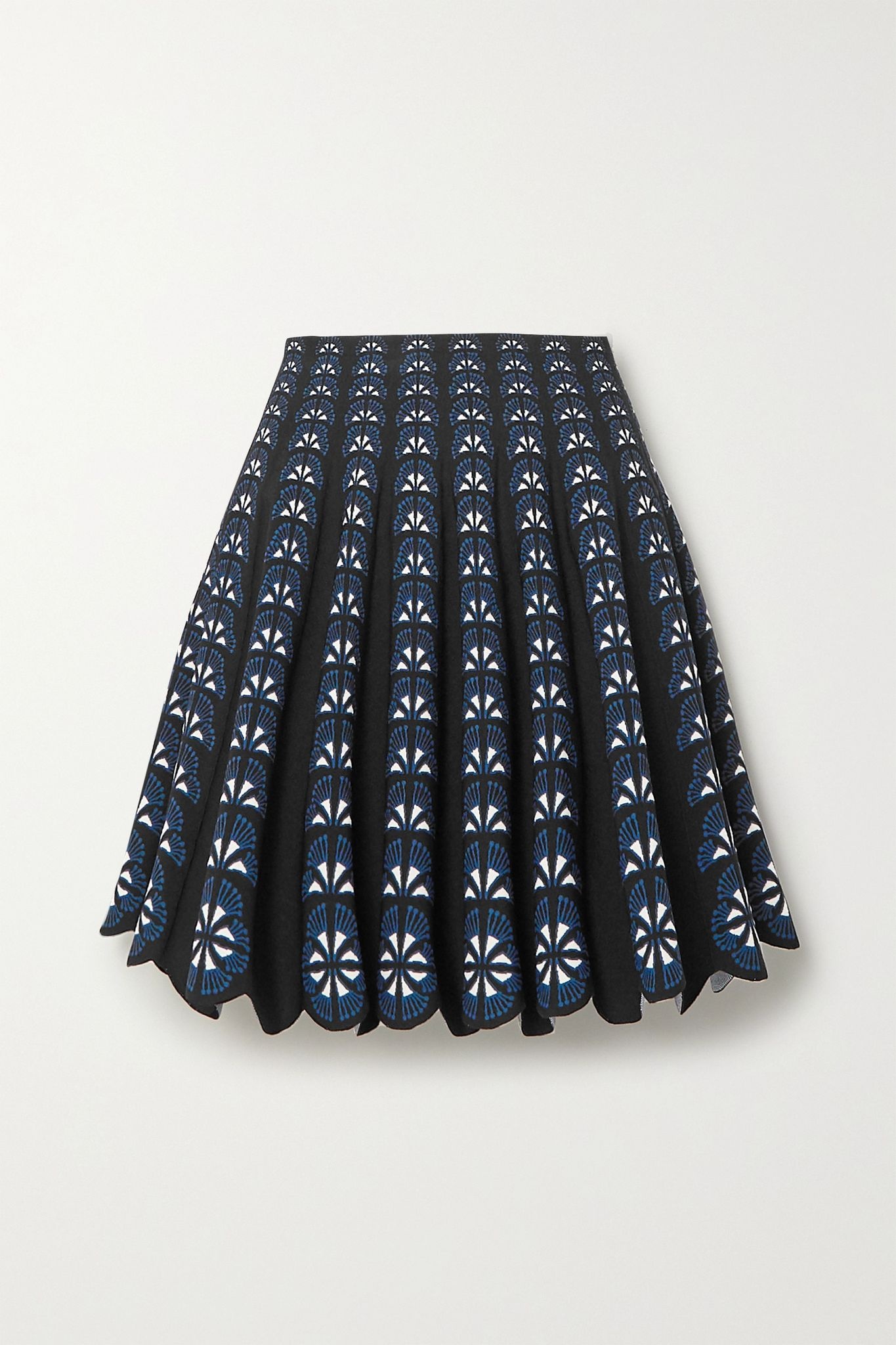 Pleated jacquard-knit skirt - 1