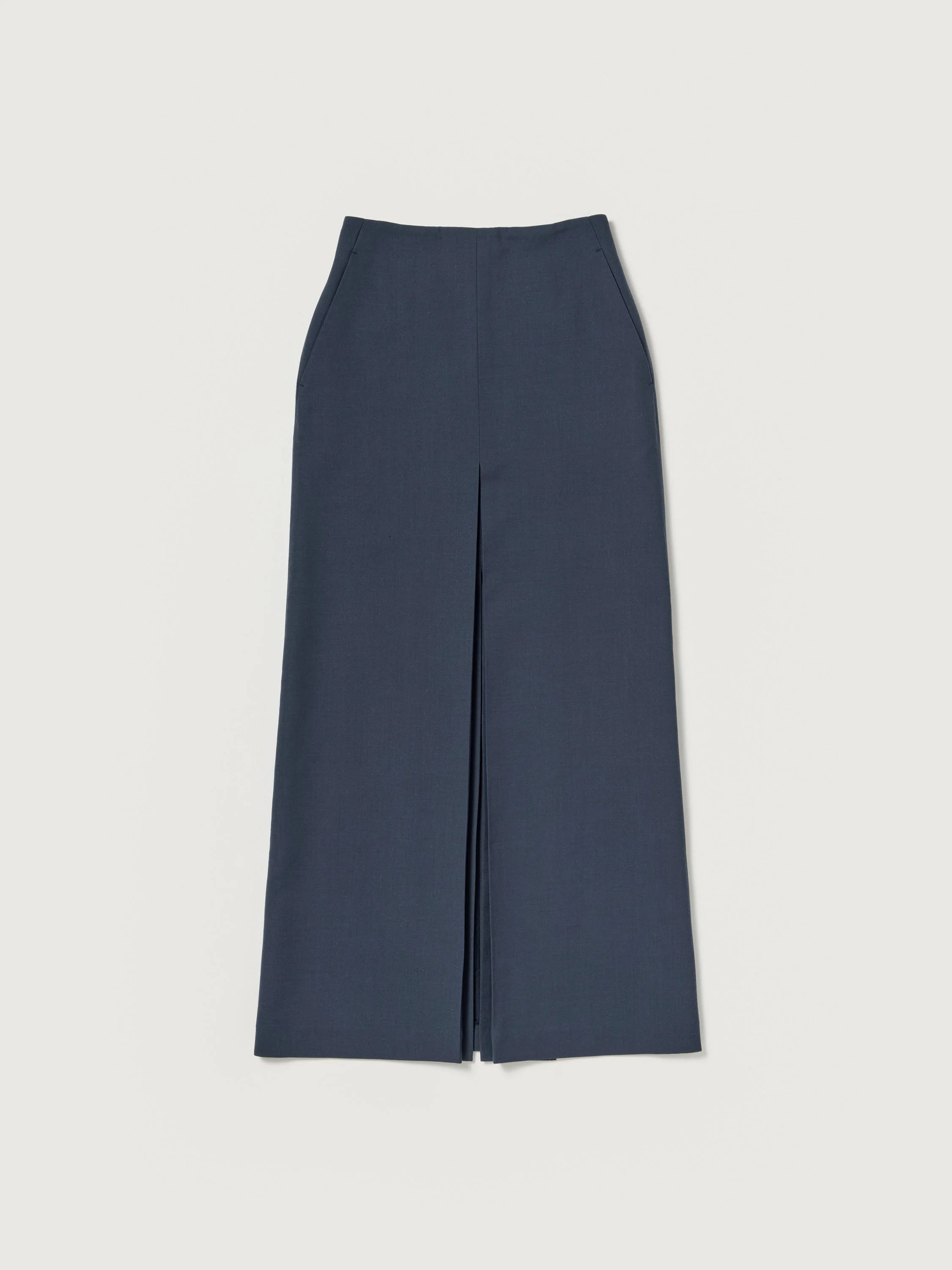 TENSE WOOL DOUBLE CLOTH SLIT SKIRT - 1