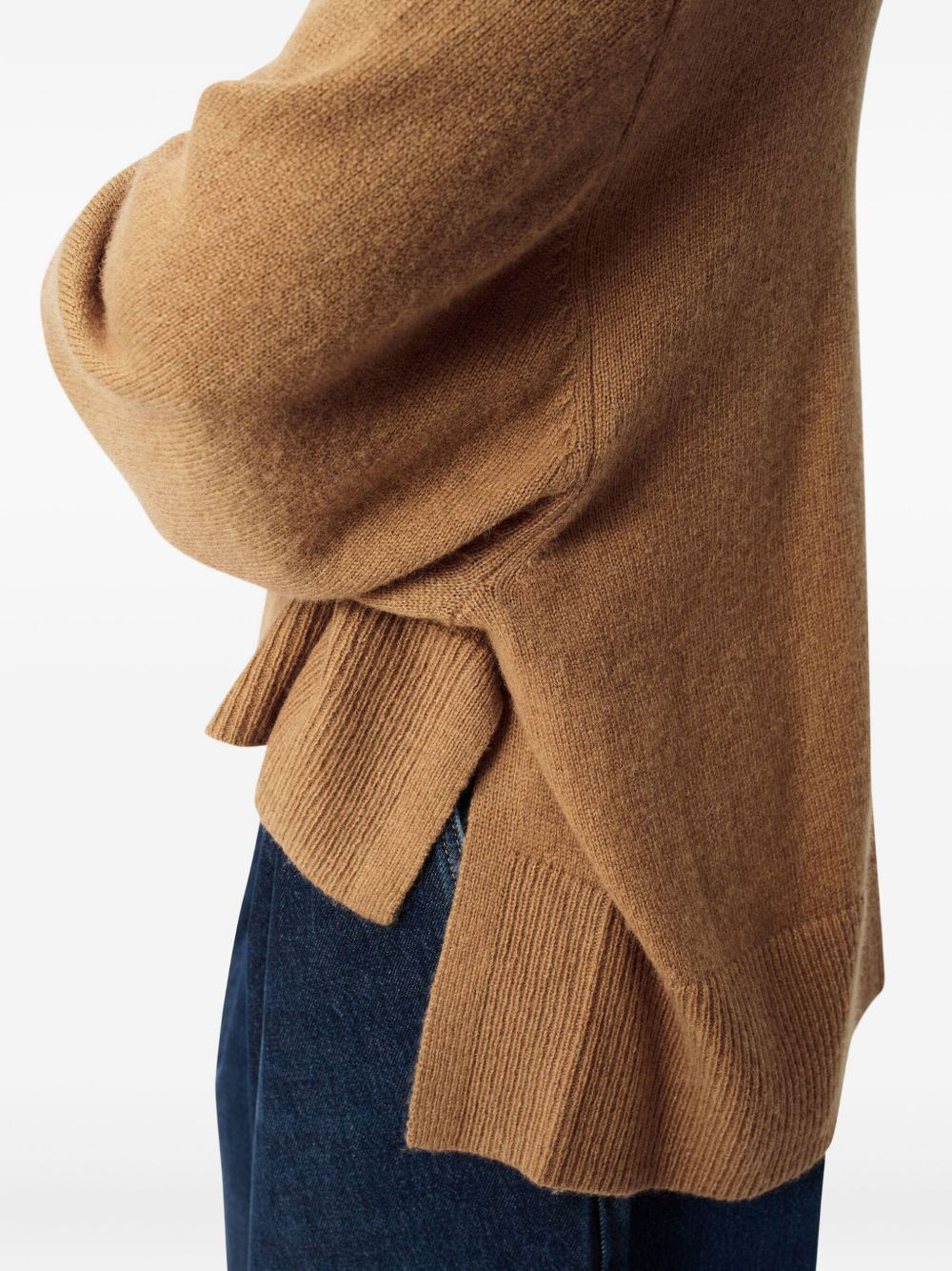 turtleneck split-hem sweater - 5
