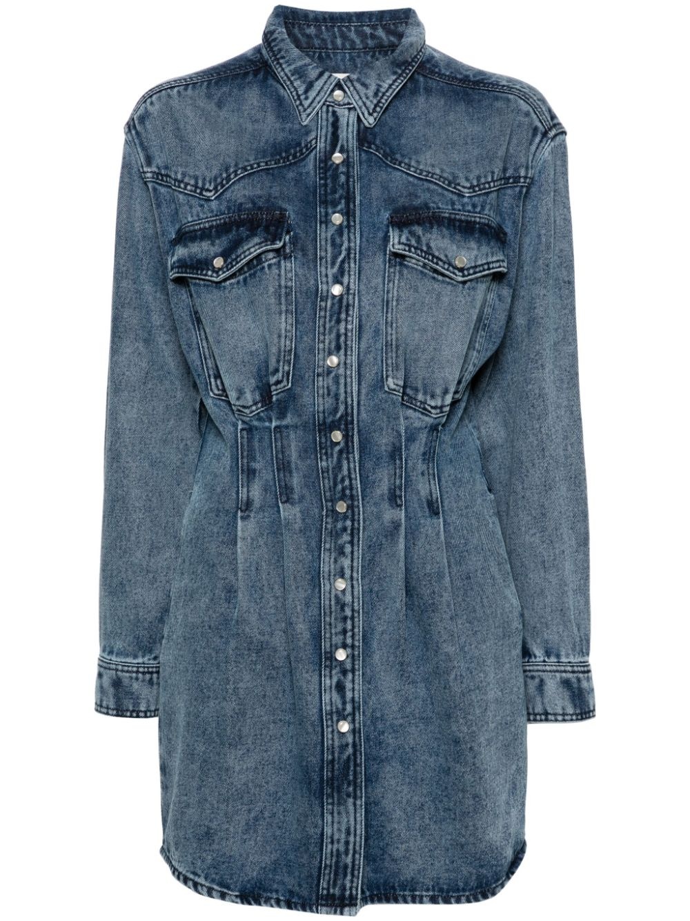 Liliko denim shirt minidress - 1