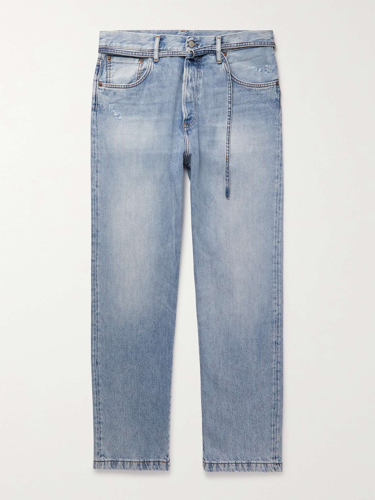 1991 Toj Wide-Leg Belted Distressed Jeans - 1