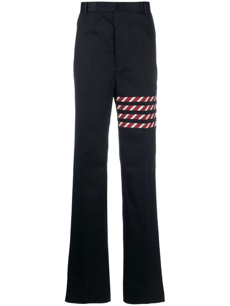 4 Bar stripe straight-leg trousers 1