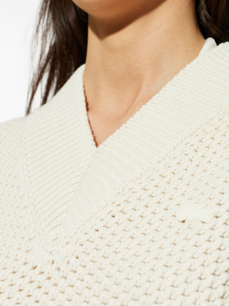 striped V-neck vest 6