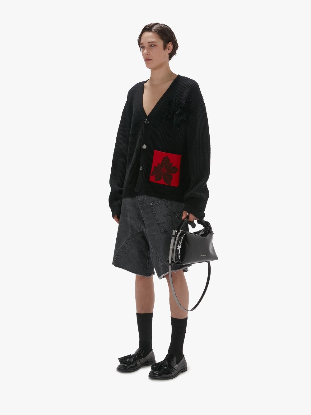JWA CORNER BAG - COATED DENIM TOP HANDLE BAG - 6