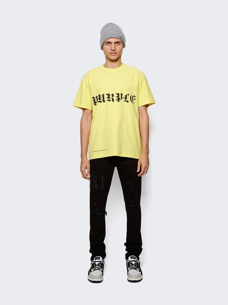 AMIRI Leather Core Logo Jeans Black outlook