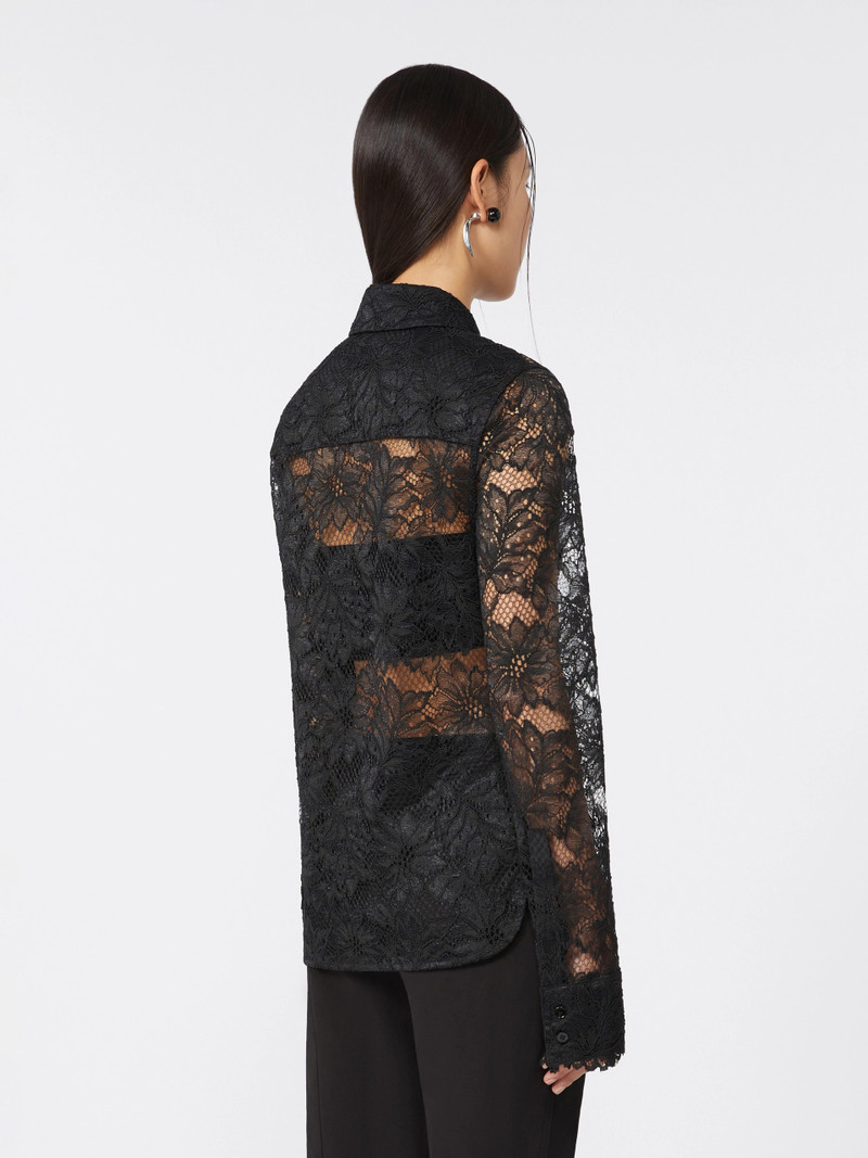 DENTICE Lace shirt - BLACK 4