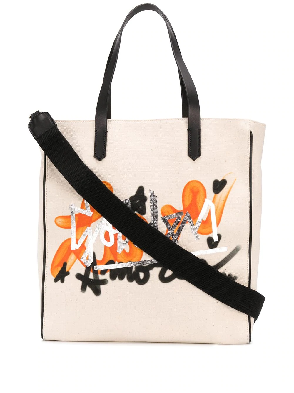 logo print tote bag - 1