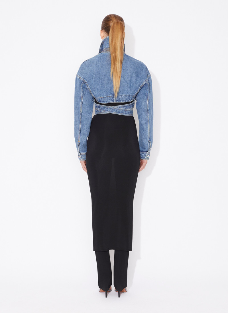 Alaïa DENIM CROSS-OVER JACKET outlook