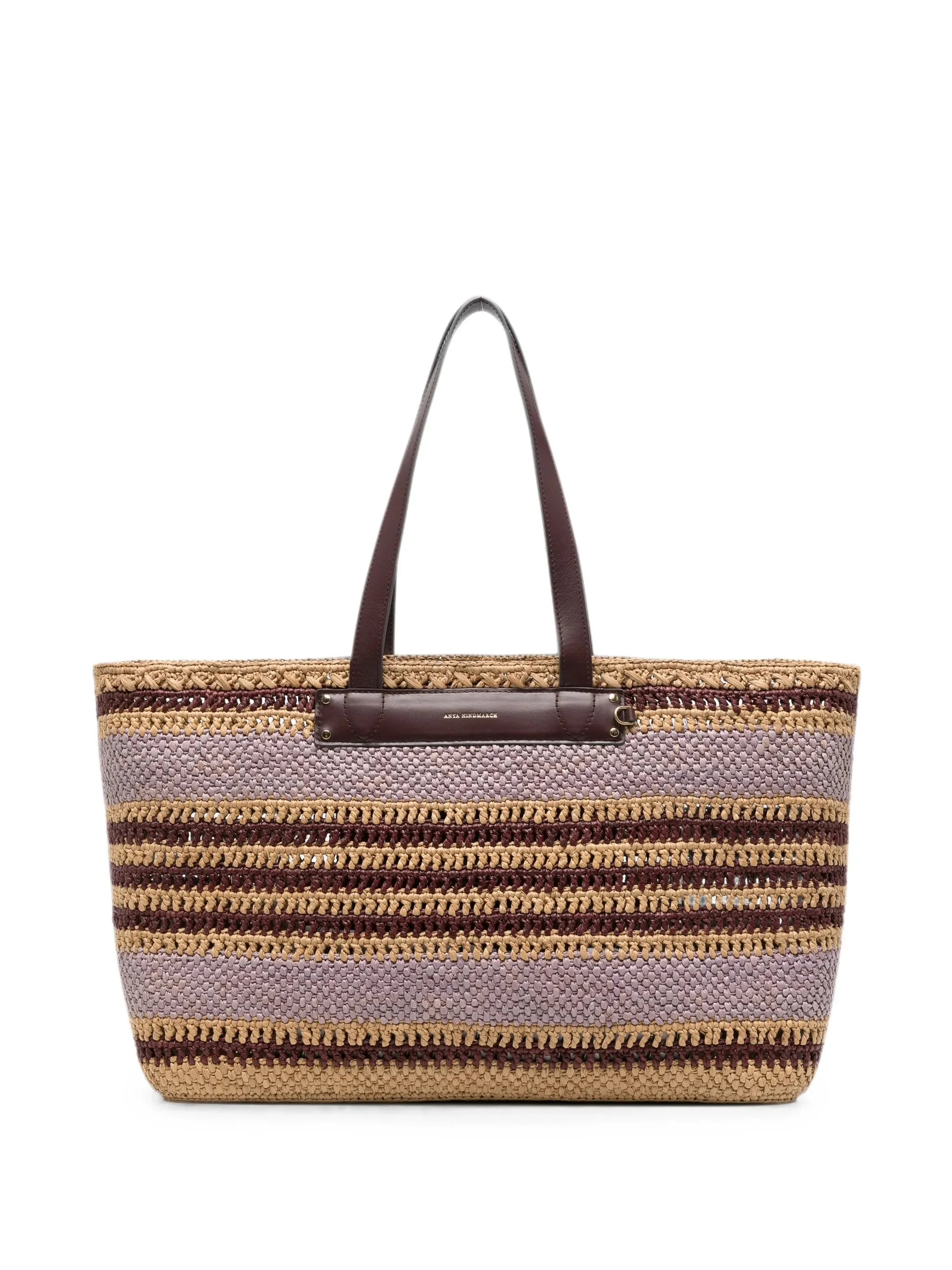 Anya Hindmarch Striped Woven Tote Bag - 1
