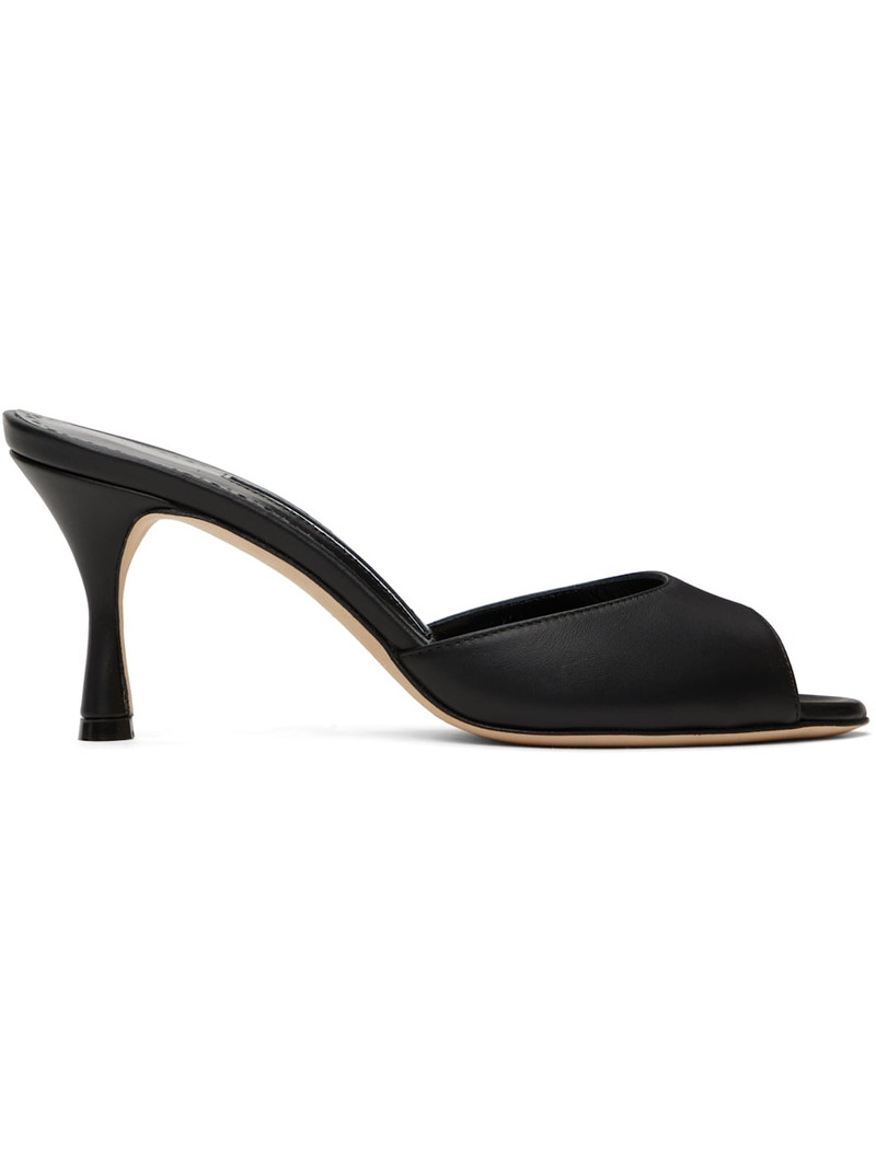 Black Jada Heeled Sandals - 1