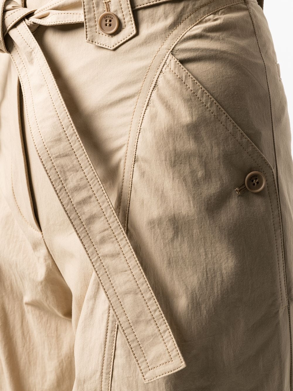 tied-waist cropped trousers - 5