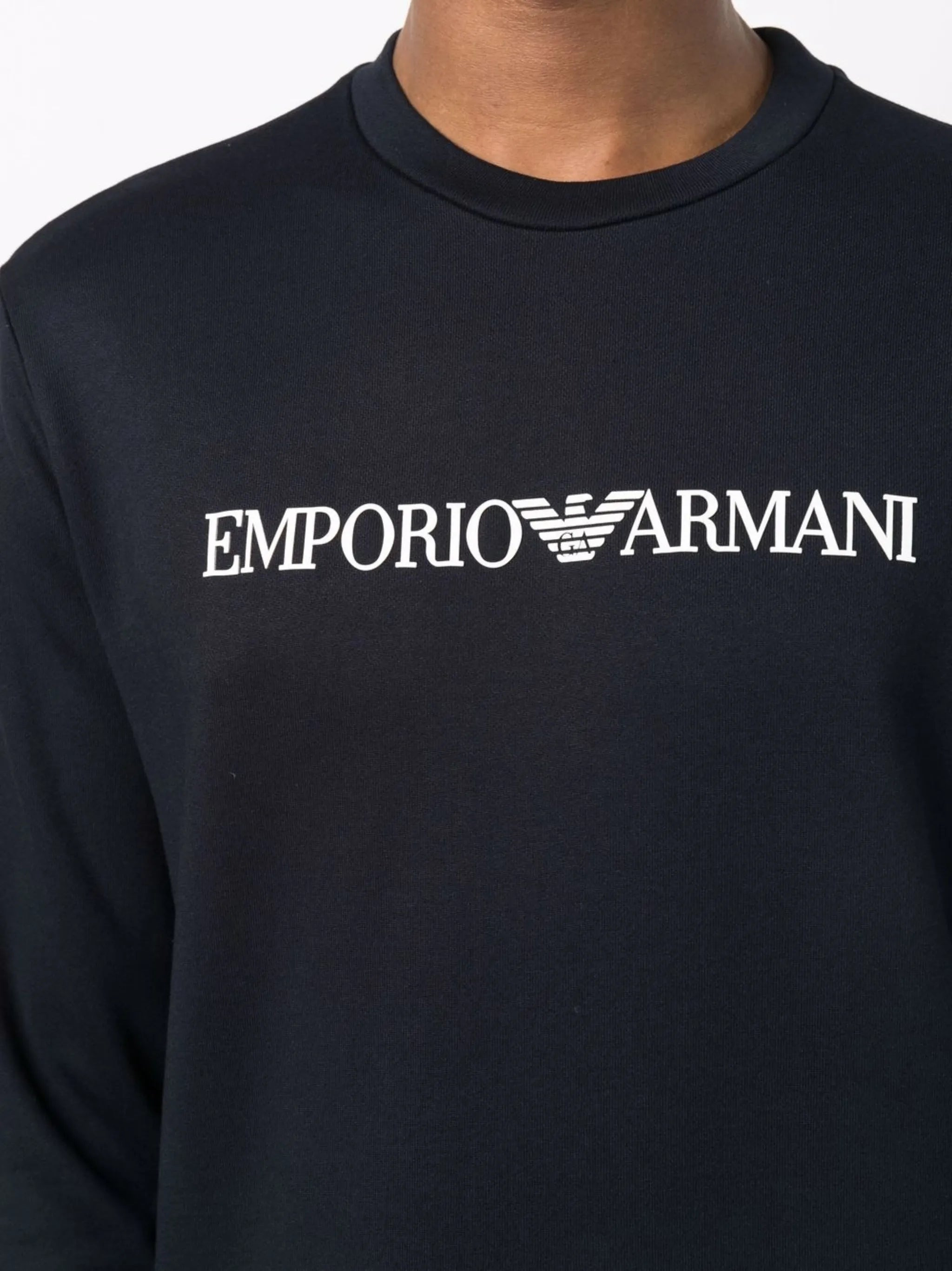 Emporio Armani Logo-print Crew-neck Sweatshirt - 3