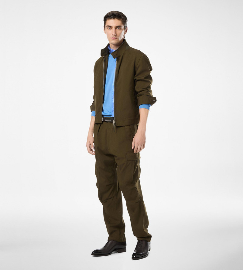 WOOL CASHMERE SILK REPS CARGO PANT 3