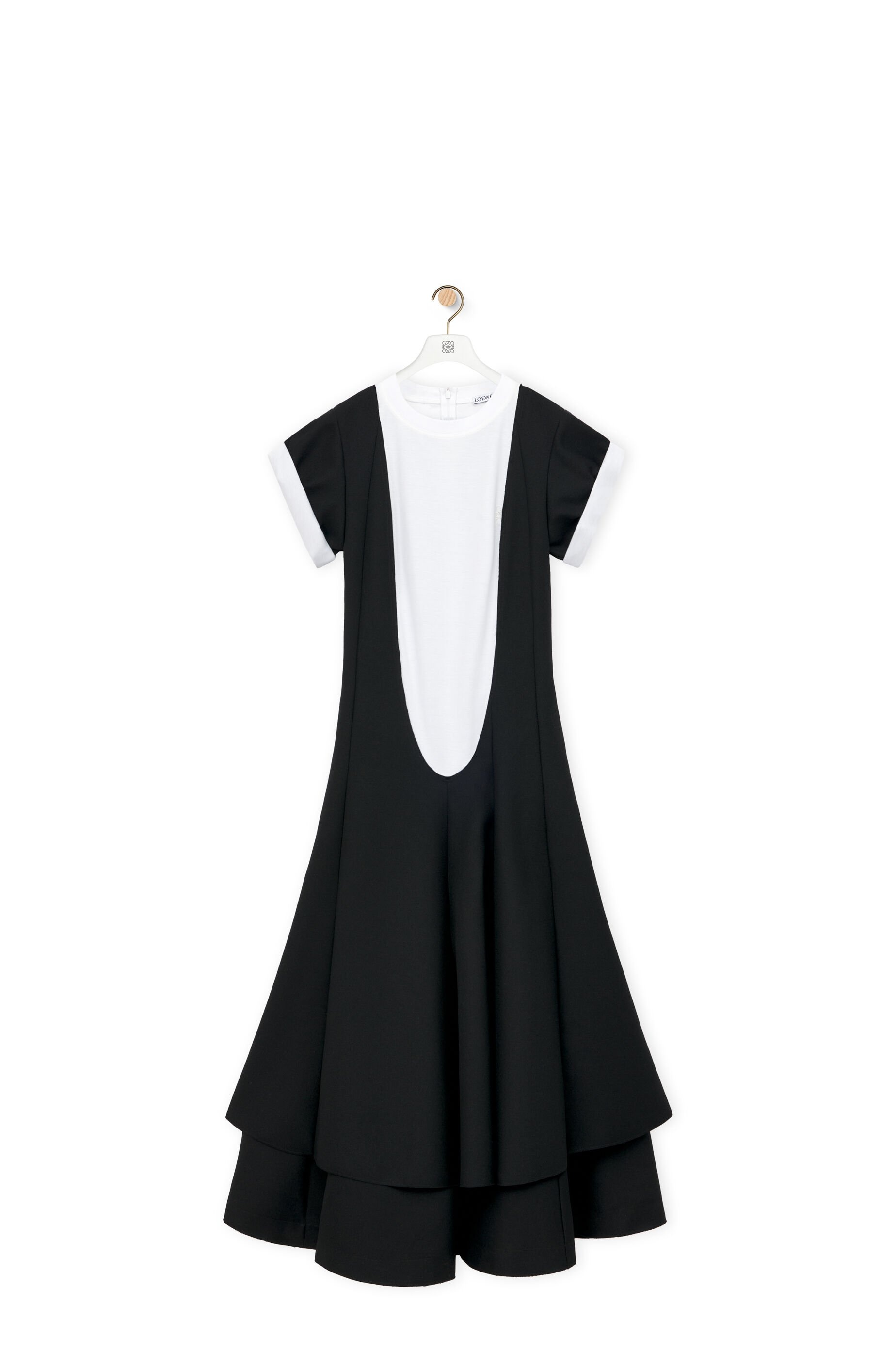 Double layer dress in wool and cotton - 1