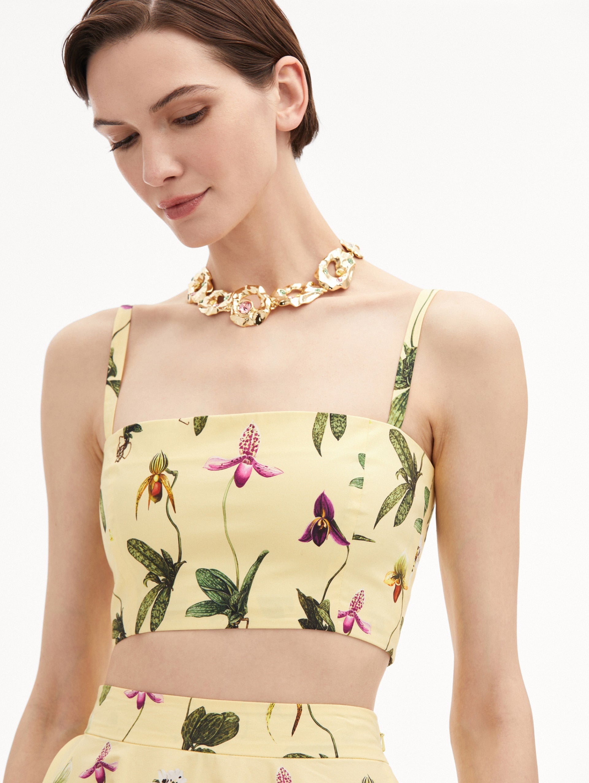 ORCHID COTTON POPLIN CROPPED TANK - 6