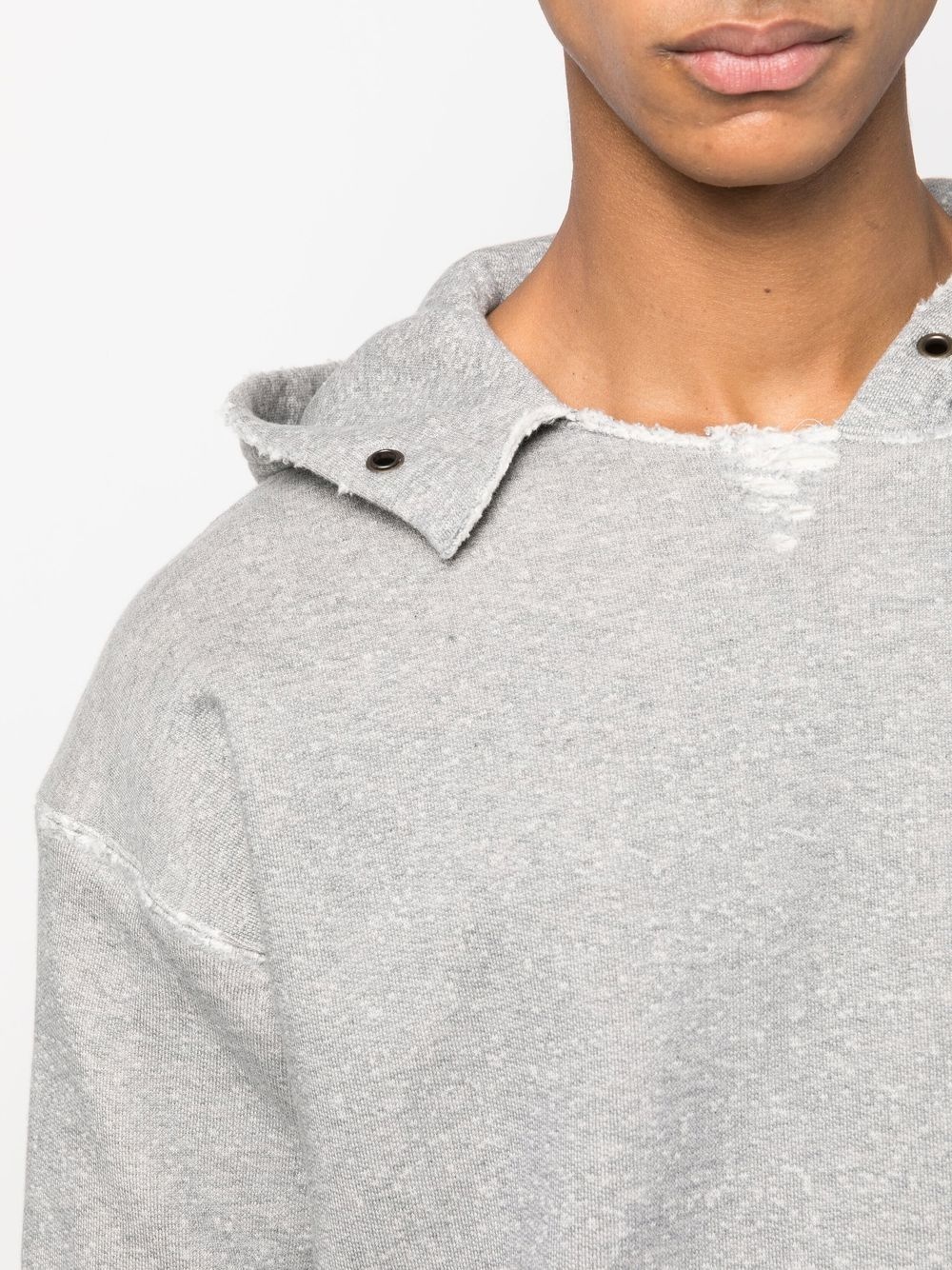 grunge cotton-jersey hoodie - 5