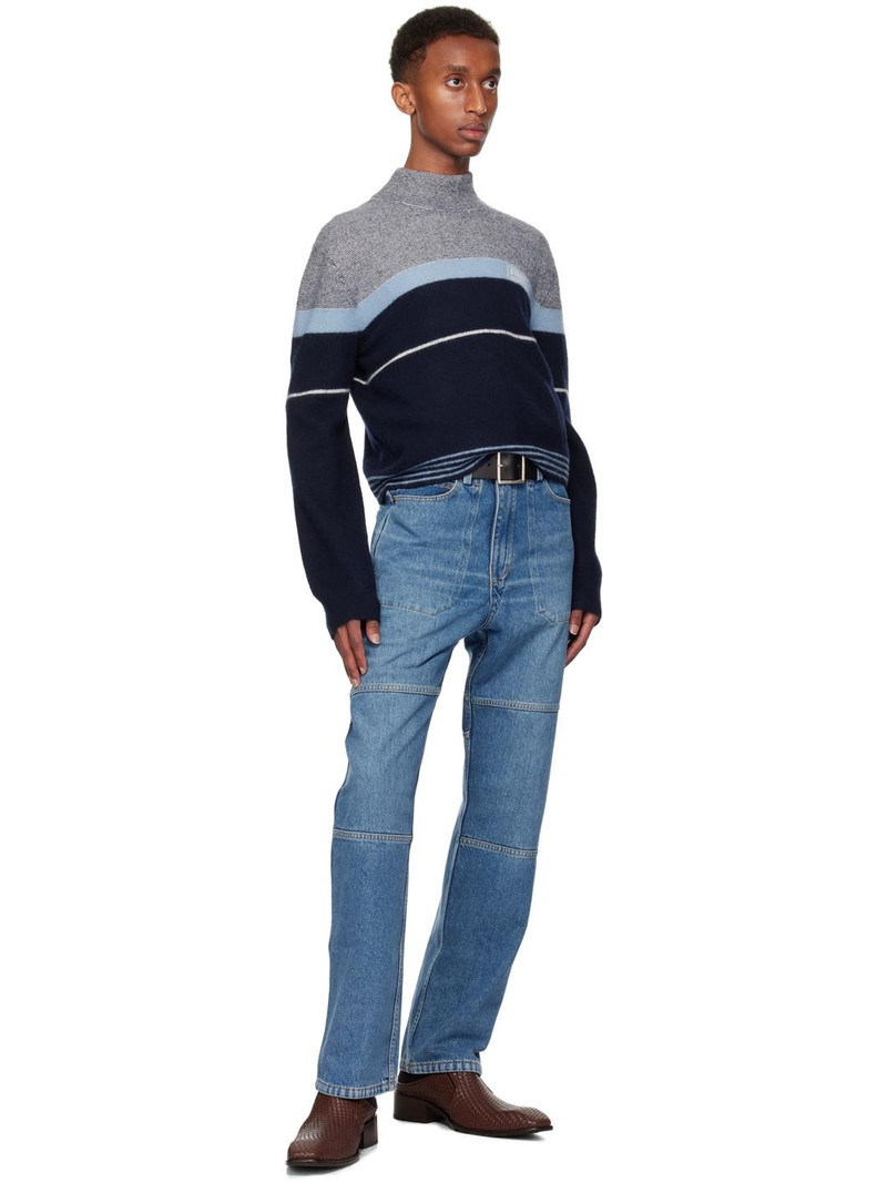 Martine Rose Navy Pilling Turtleneck outlook