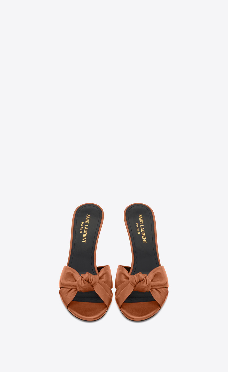 SAINT LAURENT bianca mules in smooth leather outlook