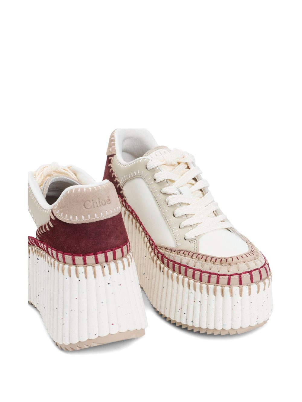 Nama platform-sole contrast-stitch sneakers - 3