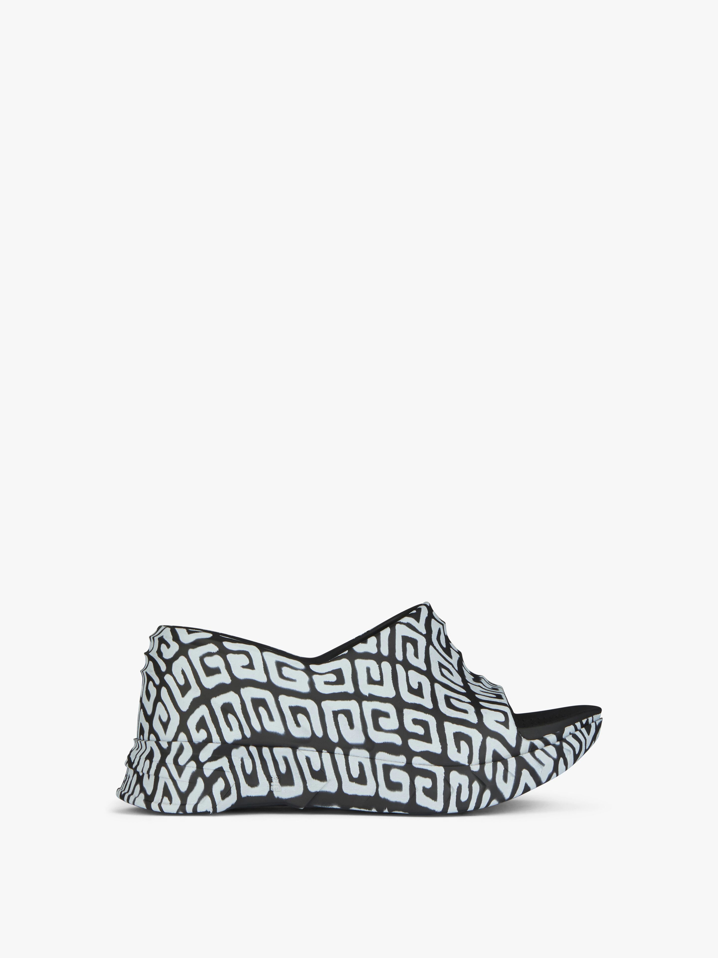 MARSHMALLOW SANDALS IN RUBBER WITH TAG EFFECT 4G PRINT - 1