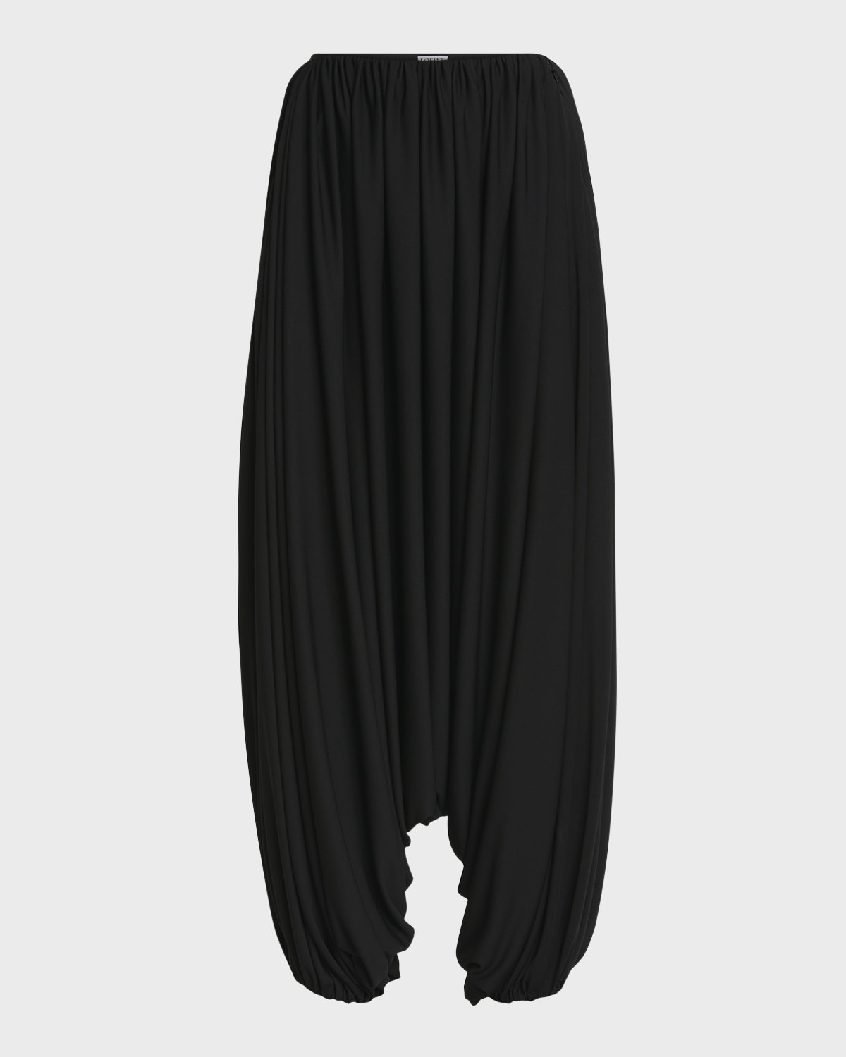 Draped Wide-Leg Harem Trousers - 1