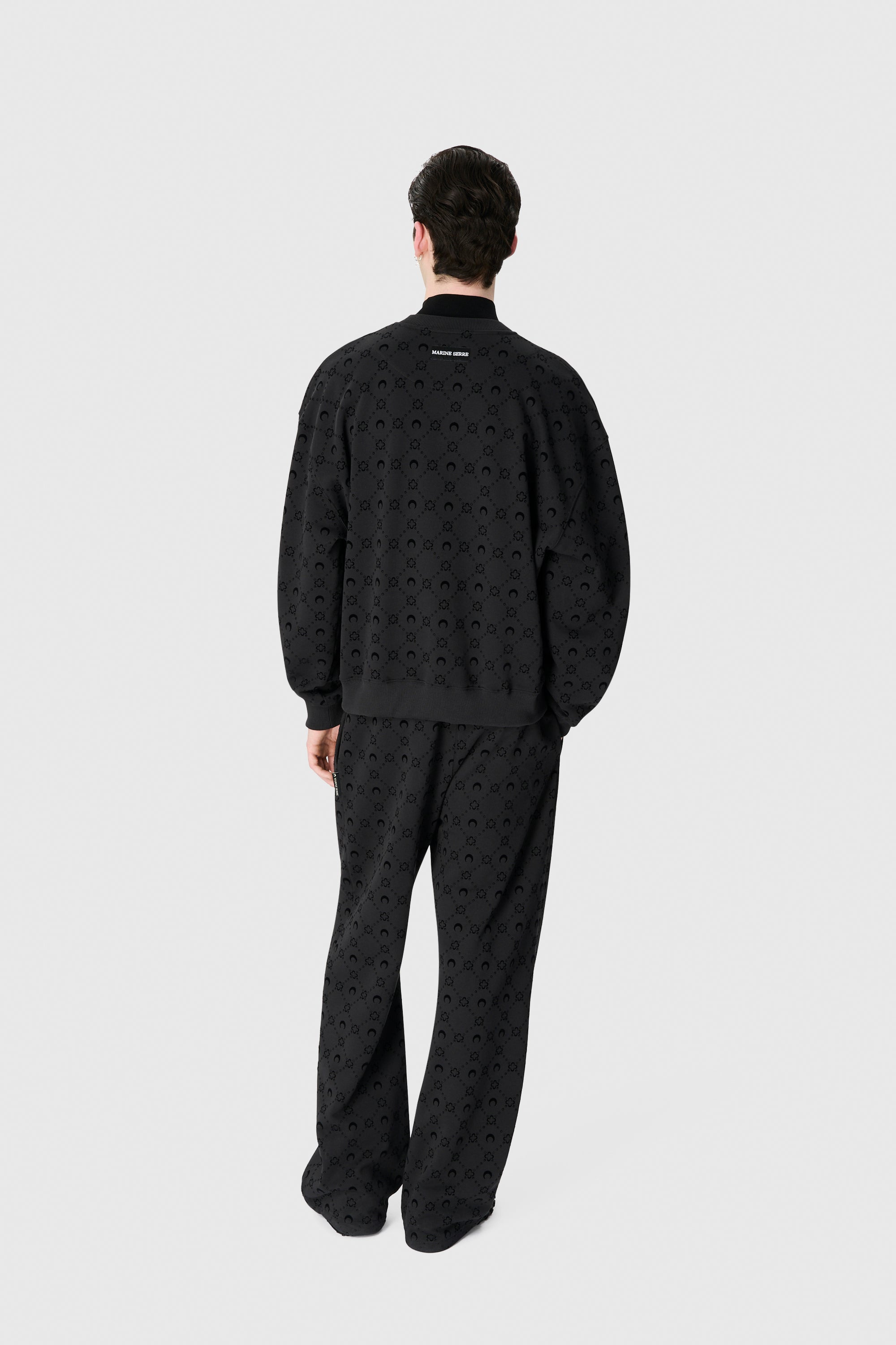 Moonogram Flocked Fleece Sweatpants - 3
