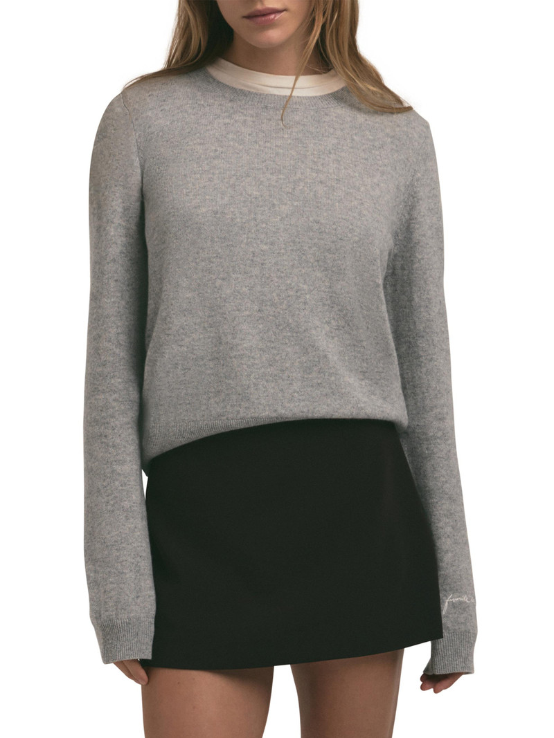 Women's The Favorite Cashmere Crewneck Sweater - Heather Grey 4