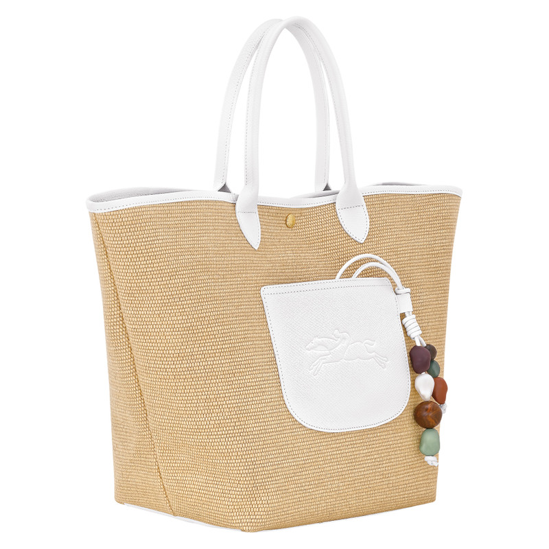 Le Pliage Collection M Basket bag White - Canvas 3