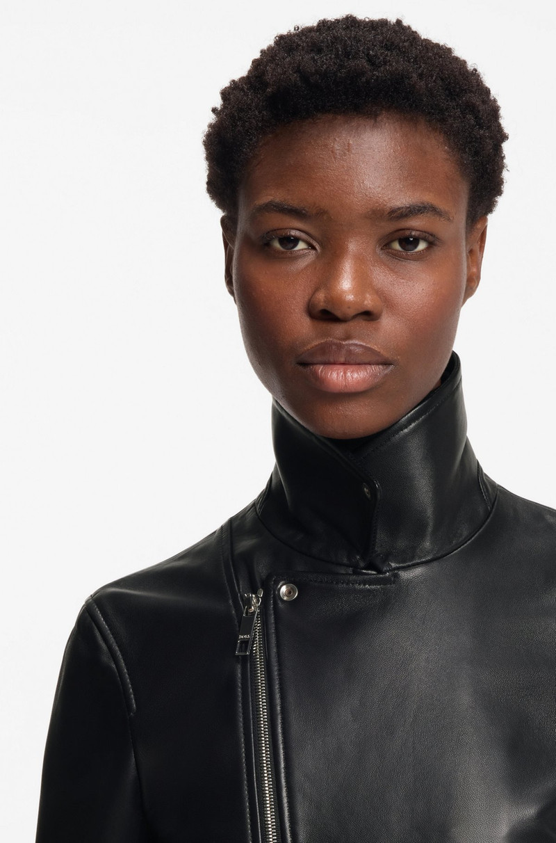 LEATHER BIKER JACKET IN A REGULAR FIT 5