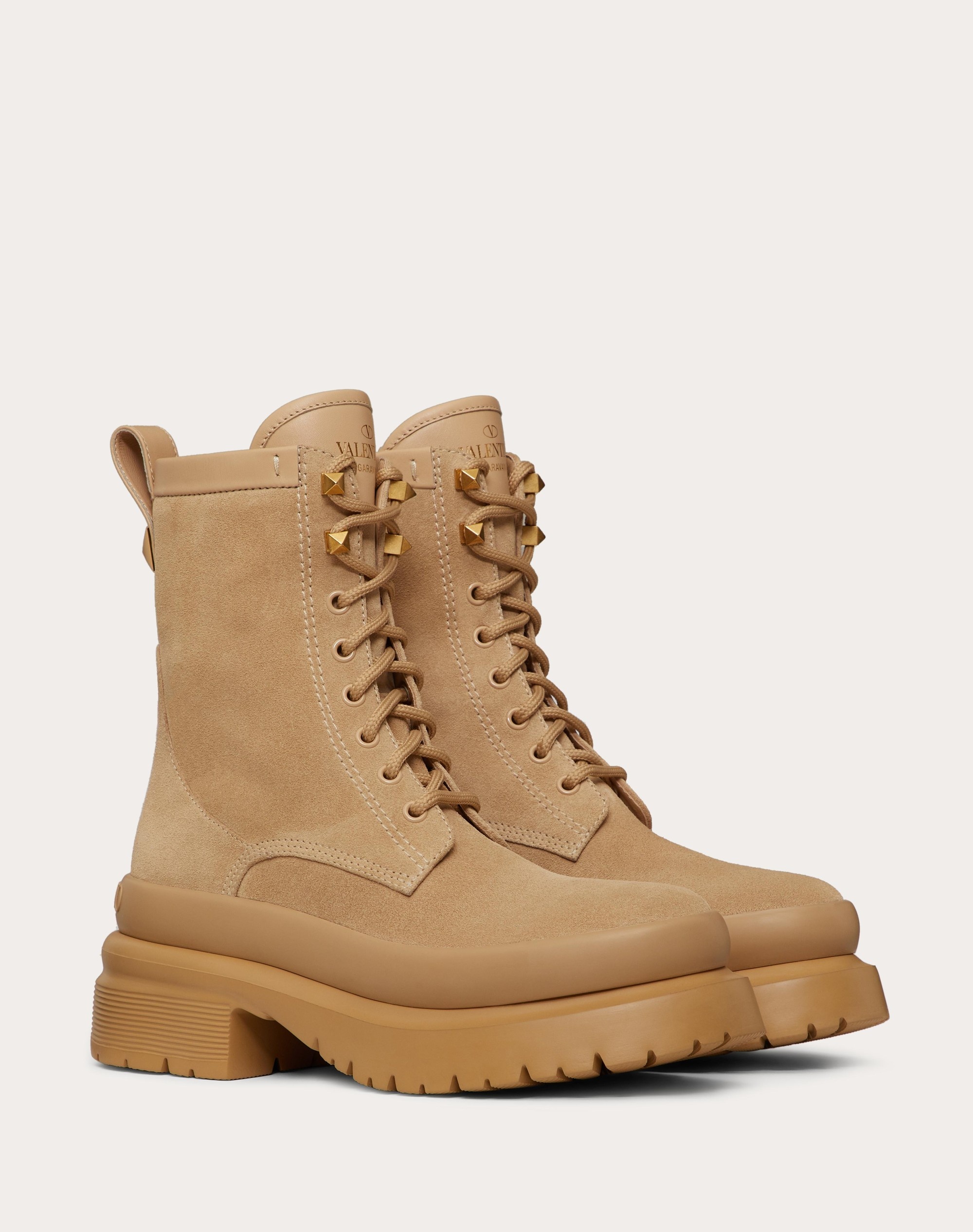 ROMAN STUD COMBAT BOOT IN SUEDE LEATHER 50MM - 2