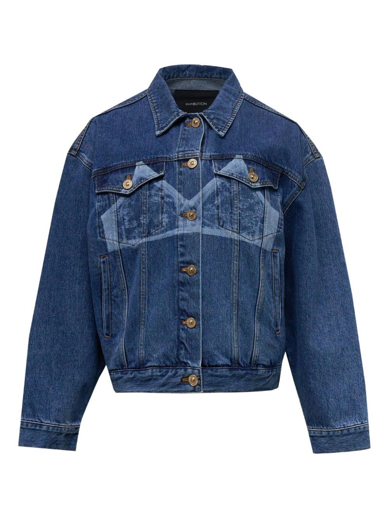 bra print denim jacket 1